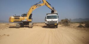Badvel lake Barrow area soil loading in progress