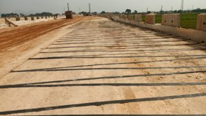 Geostap fixing from Ch 589+150 to Ch 589+250 RHS