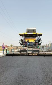 DBM Top laying at 592+780 RHS service road