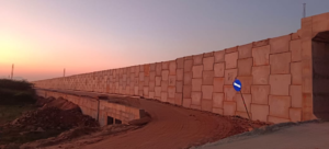 ERECTION OF RE PANEL WORK COMPLETED AT CH 623+500