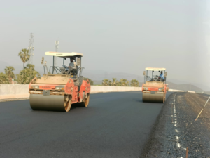 ROLLING OF BC WORK IN PROGRESS AT CH 586+600