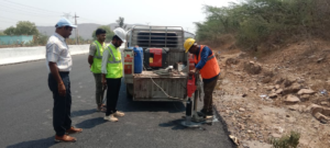 BC CORE CUTTING IN PROGRESS AT CH 608+500