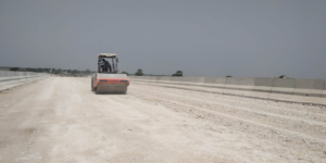 Subgrade Top Layer Rolling at Ch.586+380 A1 side RE Wall