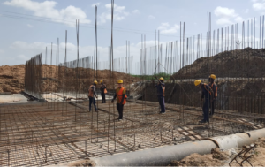 RAFT REINFORCEMENT WORK IN PROGRESS AT CH 622+450