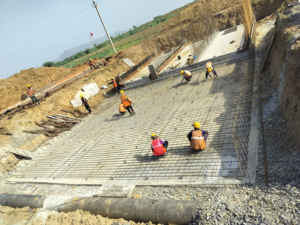 622+450 RAFT REINFORCEMENT BINDING WORK IN PROGRESS