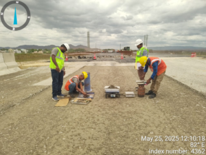 FDD TESTING WORK IN PROGRESS AT CH 623+200 WORK IN PROGRESS