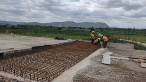 GAP SLAB REINFORCEMENT WORK IN PROGRESS