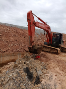 BOUNDARY WALL EXCAVATION WORK IN PROGRESS