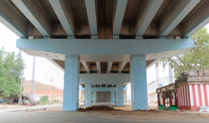 CEMENTITIOUS PAINTING WORK COMPLETED AT CH.593 FLYOVER STRUCTURE