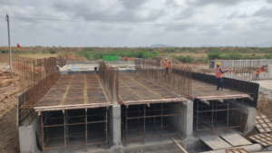 REINFORCEMENT FIXING WORK IN PROGRESS AT CH.622.450 LHS MNB