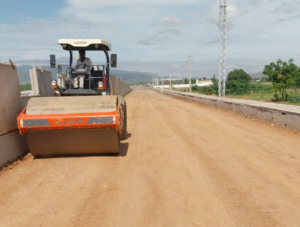 COMPACTION FOR SUBGRADE TOP IN PROGRESS AT KM 621+750 TO 622+100 LHS SR (Court Case Stretch)