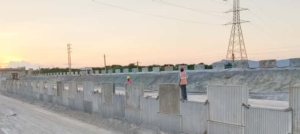 RE PANEL FIXING FOR RE WALL IN PROGRESS AT CH. 622+180 VUP (A2 SIDE) RHS SIDE (Court Case Stretch)